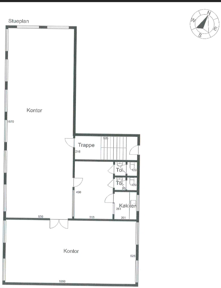 Plantegning - Arnold Nielsens Boulevard 60 - 188 kvm stueetage